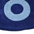 thumbnail image 5 of Rugsotic Carpets Hand Tufted Wool Eco-Friendly Area Rugs - 7'9''x7'9'', Round, Blue Silver, Modern Contemporary Design, High Pile Handmade Anti Skid Rugs for Living Room, Bed Room (K03145), 5 of 6