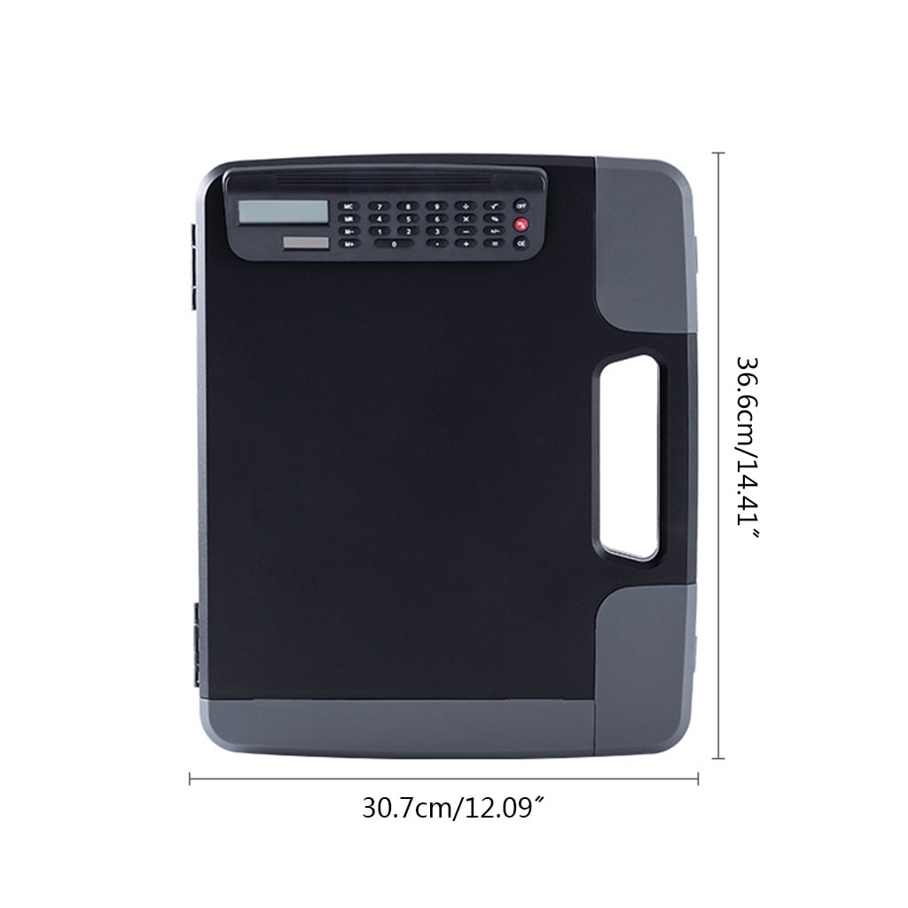 Clipboard with Document Storage Case Calculator File Organiser with Clipboard Writing Board For Office School Travel