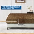thumbnail image 4 of Twin XL Size Zipper Fitted Sheet Only – 100% Egyptian Cotton, 600 Thread Count, 14-Inch Extra Deep Pocket, Luxury Sateen Weave Bottom Sheet, Hotel Quality, ( 39" x 80" +14" , Leopard Print ), 4 of 6