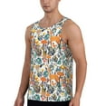 thumbnail image 2 of Pofeuu Abstract Plants Mushroom Deer Print Men's Workout Tank Tops Sleeveless Muscle Gym Shirt Quick Dry-3X-Large, 2 of 7