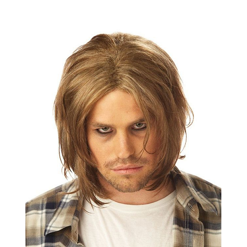 Kurt Cobain Wig Nirvana Grunge Adult Mens Costume Hair 90 S Music
