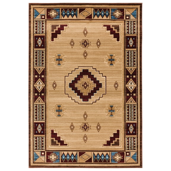 Designer Home Woodlands Area Rug 2055 40326 Pelican Park Beige 1' 10" x 2' 8" Rectangle
