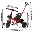 thumbnail image 2 of Tricycles for 1-3 Year Olds, 5 in 1 Toddler Balance Bike with Removable Pedal, Push Trike Toys for Boys & Girls, Birthday Gifts for Kids, 2 of 8