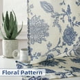 thumbnail image 5 of DriftAway Kitchen Curtain Floral Tier Linen Short Pinstripe Cafe 36 Inch Length for Living Room Bathroom Freda Farmhouse Rustic Curtains Rod Pocket 2 Panels Navy, 5 of 8