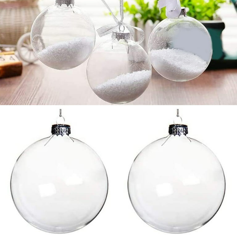 The TWIDDLERS - 15 Pack Christmas Fillable Clear Plastic Baubles, 6cm - Xmas Tree Transparent Ornaments to Fill & Design, DIY Craft