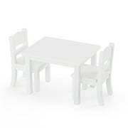 Doll Table and Chairs Set - White