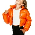 thumbnail image 5 of ATOGUTA Girls Down Winter Coat Quilted Puffer Jacket Warm Hooded Parka Snow Coats Size 1T-10 Orange, 5 of 6