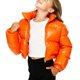 thumbnail image 5 of Parkas de manga larga para niños, de invierno, de color liso, estilo corto, cálidas y gruesas, con cremallera, de poliéster., 5 of 6