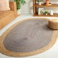 thumbnail image 2 of SAFAVIEH Natural Fiber Cebrail Geometric Area Rug, Grey/Natural, 3' x 5' Oval, 2 of 7