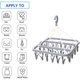 thumbnail image 2 of Tendedero Interior Plegable con 32 Pinzas de Plástico para Calcetines, Ropa Interior y Ropa Tamaño Libre Gris, 2 of 5