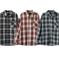 thumbnail image 4 of Ceisia Men's Oversize Plaid Polyester-Cotton Long-Sleeve Button-Down Shirt for Spring/Summer Casual Gift, 4 of 9