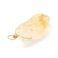 thumbnail image 3 of Natural Citrine Pendants with Real 18K Gold Plated Eco-Friendly Copper Wire 20~34x7.25~13.50x6.5~12mm Hole: 3mm, 3 of 4