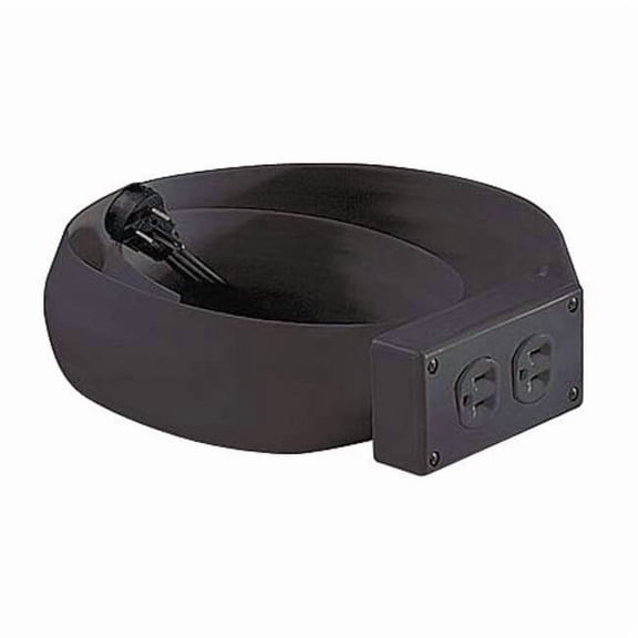 SPT-2 Extension Cord, 16 AWG, Indoor, 16/3, 2 Outlets, 5-15R, Black, PVC, 5-15P, 6 ft, 4 ft Covered
