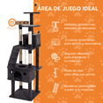 thumbnail image 2 of Torre Rascador Poli Pets Juguete Interactivo Niveles Escalera, 2 of 7