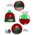 thumbnail image 4 of chaungfeng LED Santa Hat, Light Up Knitted Christmas Hat for Women Men, Warm Ear Protection Woolen Hat Winter Cap for Party, Gift, Event, Holiday, Indoor Outdoor, 4 of 6
