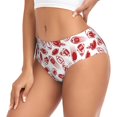 thumbnail image 2 of Balery Red Football Ropa Interior de Algodón para Mujer con Dibujo – Braguitas Cómodas y Elásticas, Estilo Clásico-Medium, 2 of 6