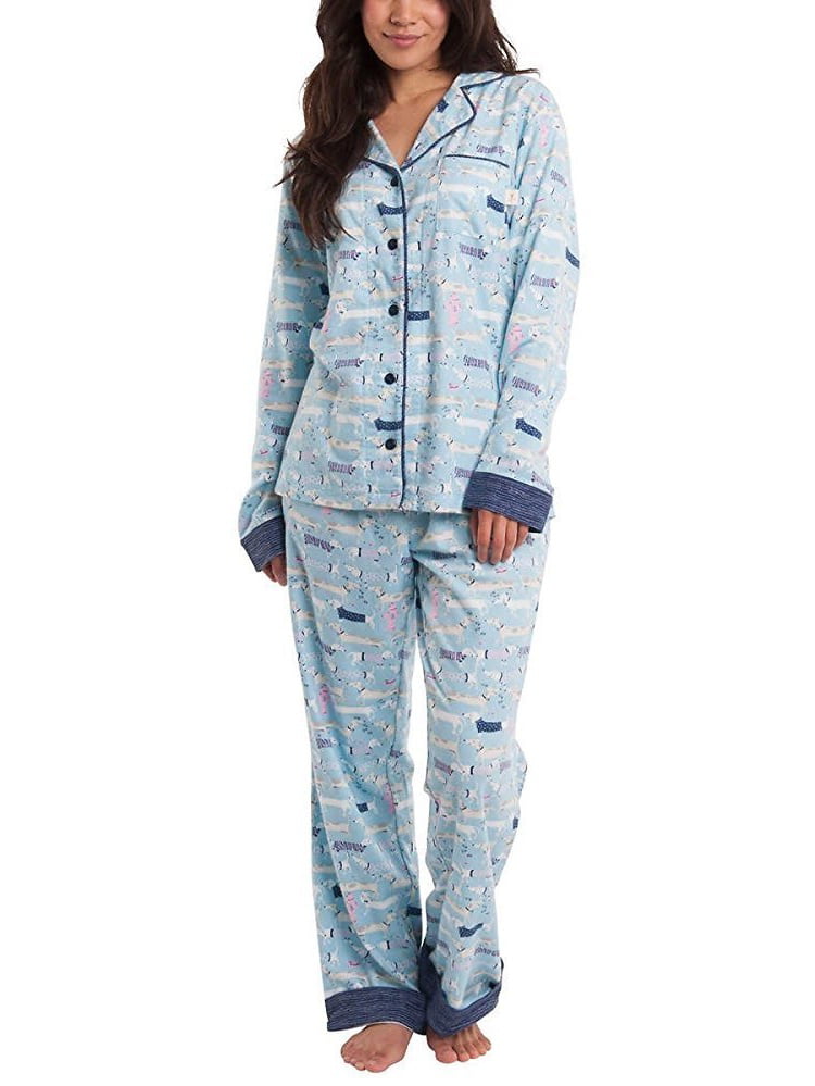Munki Munki Ladies' Women 2-piece Flannel PJ Pyjama Set Sleepwear S//M/L/XL/XXL 