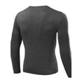 thumbnail image 2 of Prettyui Mens Active Tops, Long Sleeve Crew Neck Top Tee Solid Color Sports Tshirts, 2 of 5