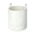 thumbnail image 2 of Matsuzay Cesta de almacenamiento hermosa y a la moda, mejora la decoración del hogar, cesta de ropa sucia de cuerda de algodón bien tejida sin Almacenamiento y organización del hogar blanco L, 2 of 6