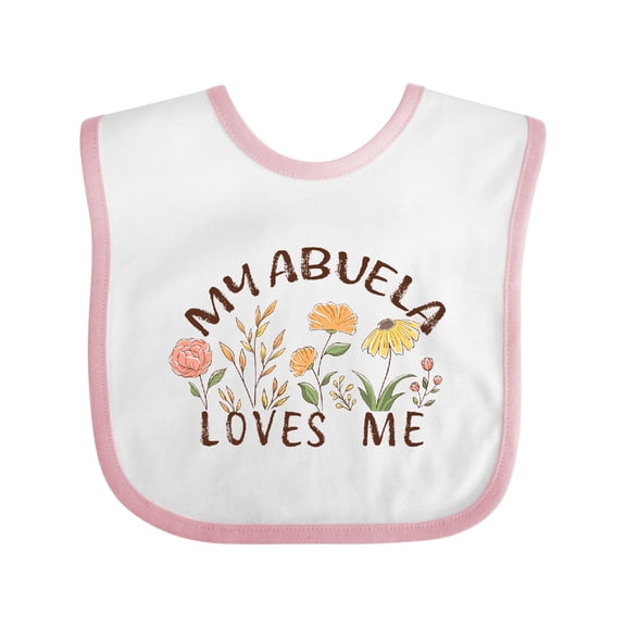 Inktastic My Abuela Loves Me Boys or Girls Baby Bib