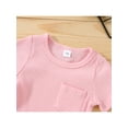 thumbnail image 4 of Gureui Newborn Outfits Sets, Ribbed Knit Short Sleeve T-shirt + Short Pant Clothes Set, 4 of 9
