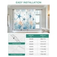 thumbnail image 6 of Blue Starfish Coastal Tie Up Curtains for Windows 63 Inch Length Balloon Curtains Kitchen Adjustable Balloon Window Shade Summer Ocean Nautical Coral Jellyfish Tie Up Bathroom Curtain Window 42"x63", 6 of 6