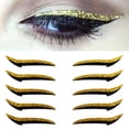thumbnail image 2 of 3 paquetes de pegatinas de delineador de ojos con purpurina reutilizables, maquillaje, autoadhesi MABOTO Delineador de ojos, 2 of 7