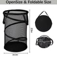 thumbnail image 6 of Black Large Collapsible Laundry Basket Foldable Mesh Pop Up Hamper with Handles for Laundry Room, Bathroom, Kids Room, College Dorm, Travel, Camping, Gift Basket, 6 of 6