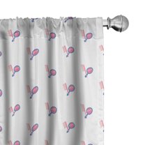 Ambesonne Fashion Curtains, Mirror and Combs Pattern, Pair of 28"x63", Pastel Pink and Sea Blue
