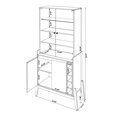 thumbnail image 3 of Manhattan Comfort Essence 5-Bottle Wine Cabinet with 6 Shelves in Grey (350925), 3 of 11