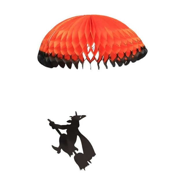 Halloween Pendant Spooky Skull Bat Witch Parachute Paper Pendants for Home Festive Party Decorations