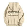 thumbnail image 5 of XIAONU Mens Inspirational Quote Print Hoodie Long Sleeve Hooded Graphic Top Soft Casual Daily Wear Hoodies, 5 of 6