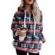 thumbnail image 5 of Sudadera De Mujer, Cómodas Telas De Poliéster Con Estampado De Patrón Navideño, Sudadera Con Capucha Suelta Para Fiestas Navideñas ANGGREK Sudadera de mujer, 5 of 6