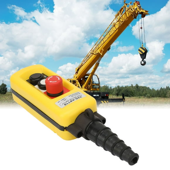 Crane Hoist Control, AC250V 5A AC500V 2A Hoist Push Button Switch Normally Open for Warehouses