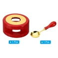 thumbnail image 3 of Uxcell Wax Seal Kit, Wax Seal Warmer with Melting Spoon Retro Melt Stove Pot Furnace Tool, Red Golden, 3 of 7