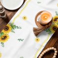 thumbnail image 3 of Sunflowers Gnomes Table Runner 70 Inches, Eucalyptus Spring Garden Floral Bed Runner Dresser Scarves Tabletop for Indoor Outdoor Parties/Ceremony/Banquet, 13" x 70", 3 of 9