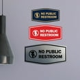 thumbnail image 4 of Signs ByLITA Fancy No Public Restroom Toilet Graphic Sign (Brushed Silver) - Small, 4 of 6