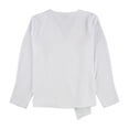 thumbnail image 2 of Alfani Blusa con parte delantera drapeada para mujer, blanca, grande, 2 of 2