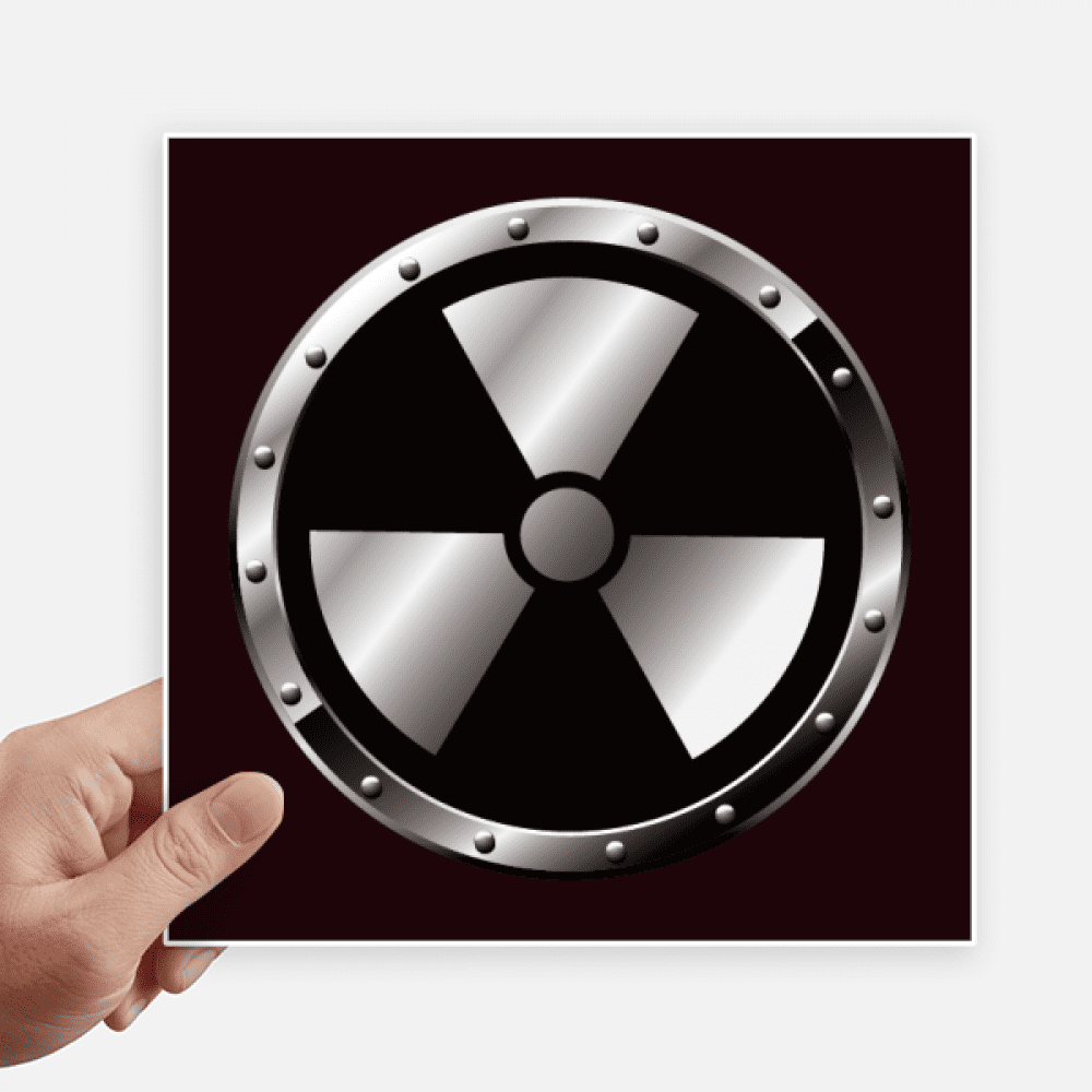 Logo Black Background Radioactive Substances Warning Sticker Tags Wall