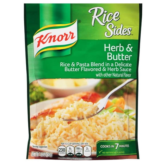 Knorr Rice Sides Herb and Butter Meal, 5.4 Ounce -- 8 per case.