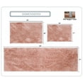 thumbnail image 3 of Grandeur 3-Piece Microfiber Bath Rug Set, Non-Slip Rubber Backing, Ultra-Absorbent, Quick-Dry, Machine Washable Plush Bathroom Mats for Shower, Tub, and Sink, Soft Thick Bathroom Rugs, Coral, 3 of 11