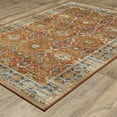 thumbnail image 2 of Oriental Weavers Naples Indoor/Outdoor Rug - 1204X - 7'10" x 10' - in Rust/ Blue - Vintage Inspired, Water, Stain and Fade Resistant, Hose Clean, Patio, Outdoor Living Area Rug, 2 of 5