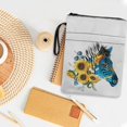thumbnail image 4 of HELLHERO Book Lovers Gifts Book Sleeve Cover with Waterproof Polyester Easy Carry Book Case Book Protection Office for Women 11.42 x 8.66 Inch, Rainbow Zebra Head, 4 of 8