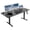Black/Black, variant on VIVO Manual 71” x 30” Stand Up Desk, Dark Walnut Table Top, Black Frame