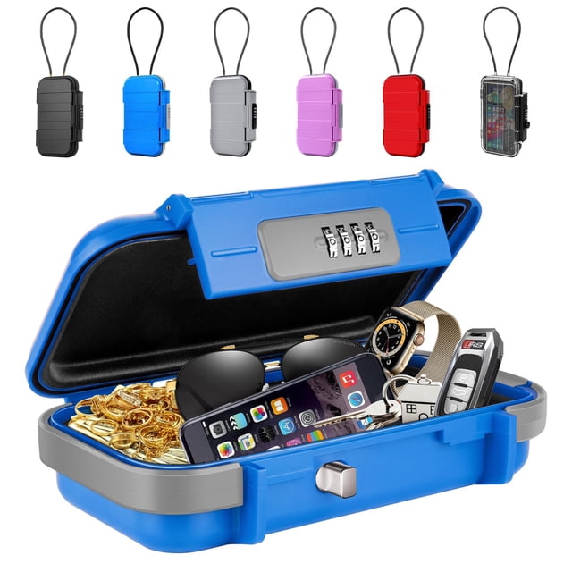 Caja de seguridad portátil BKNOOU impermeable 22x11x7 cm