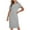 Gray, variant on Qingpeng Womens Maxi Dresses Casual T Shirt Dress Crew Neck Short Sleeve Summer Dresses