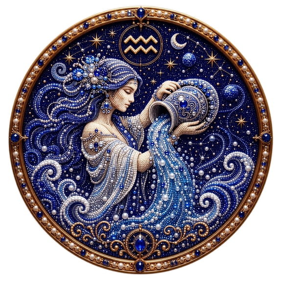 Round Wall Decor with Pearl and Gem Accents, Celestial Decor for Bedroom Wall Decor and Art, Handcrafted Gold Accent Decor for Gift, 1 Piece