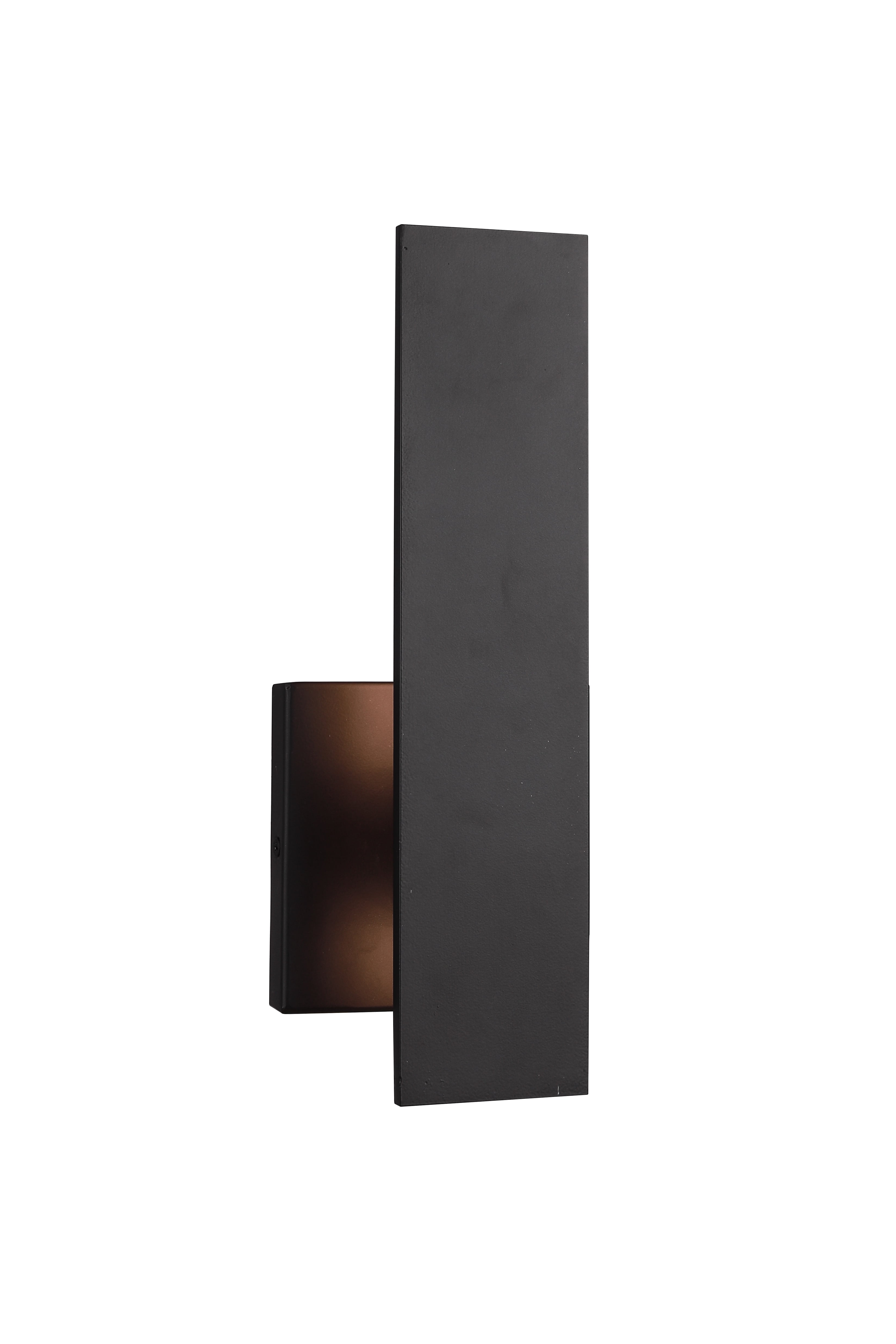 Craftmade 12 in. 1 Light Integrated LED Midnight Finish Outdoor Wall Lantern Sconce