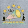 thumbnail image 5 of Wild Bobby All Star Cheerleading Megaphone Girl Sports Women Standard V-Neck Tee, Heather Grey, X-Large, 5 of 5