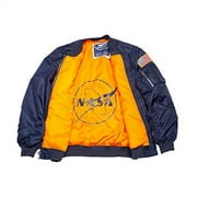 Up and Away NASA Flight Jacket Blue Size Large